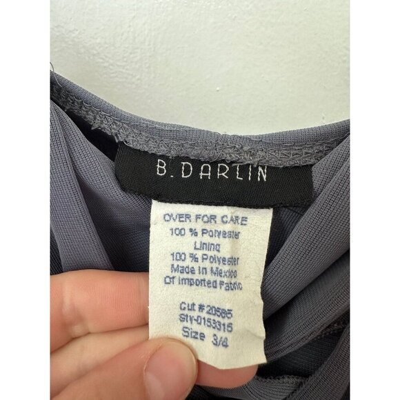 B. Darlin women’s size 3/4 gray maxi dress - Picture 5 of 12